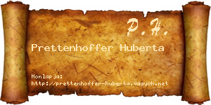 Prettenhoffer Huberta névjegykártya